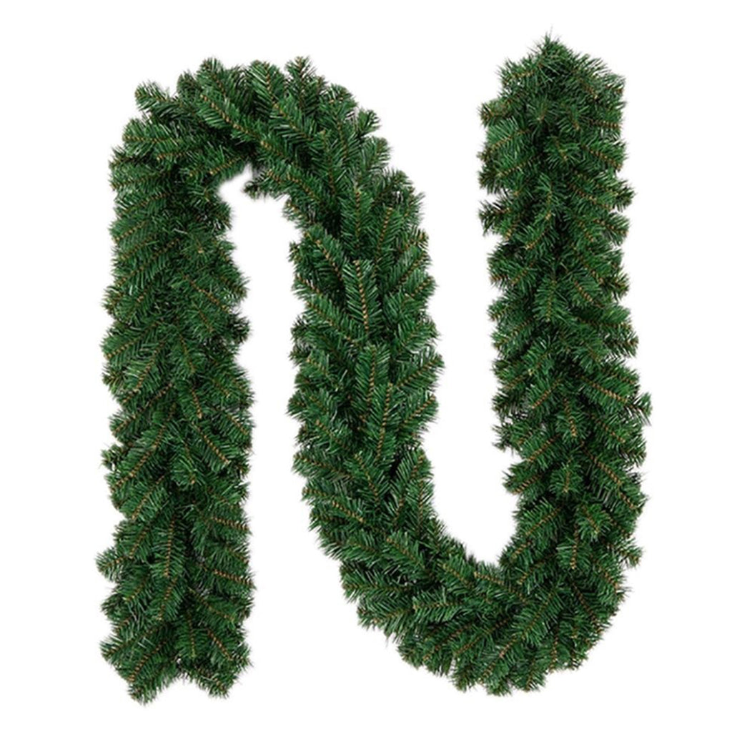 2.7m Artificial Green Christmas Garland Wreath Xmas Party Decor Christmas Tree Rattan Hanging Pendant & Drop Ornament for Kids