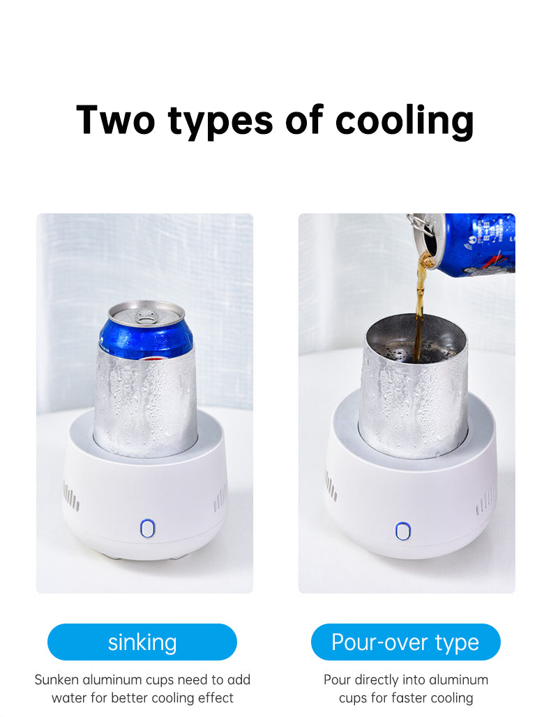 Portable Fast Cooling Cup Electronic Refrigeration Cooler for Beer Wine Beverage Mini Electric Drink Cooler Cup Instant Cooling