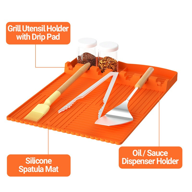 Barbecue dustproof silicone cover and baking tray protective pad are suitable for various silicone oven pads