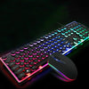 Colorful Crystal Luminous Wired Keyboard Mouse Set